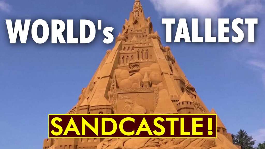 World's tallest sand sculpture built with COVID-19 theme
