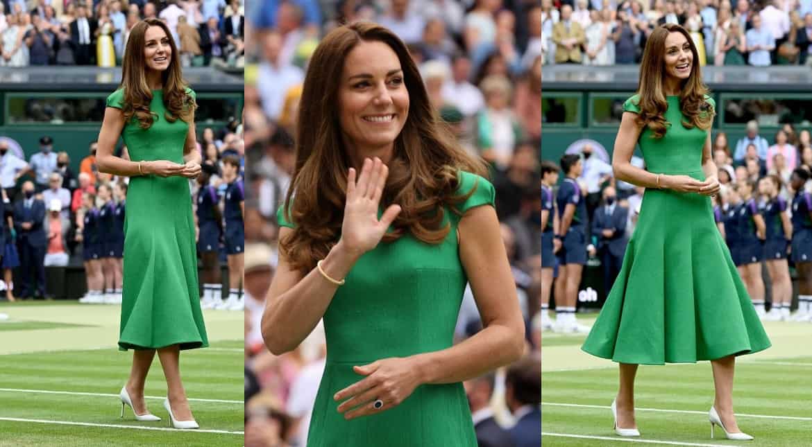 Kate Middleton is a sight to behold in this emerald green midi dress at  Wimbledon 2021 - Lifestyle News
