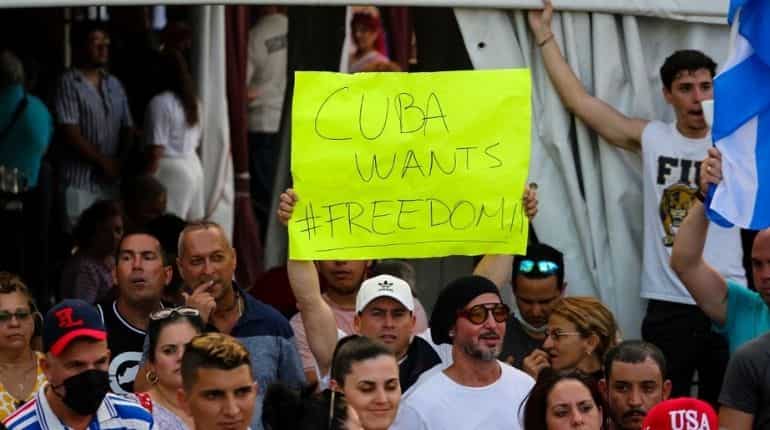 'Down with Communism': Cuban protesters demand freedom, food and COVID-19 vaccines