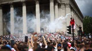 Euro 2020: England fans created mayhem on the streets of London and outside Wembley stadium