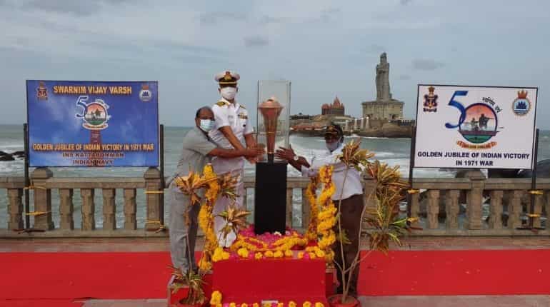 ‘Flame of Victory’ reaches India’s southern tip Kanyakumari; 1971 war veterans honoured