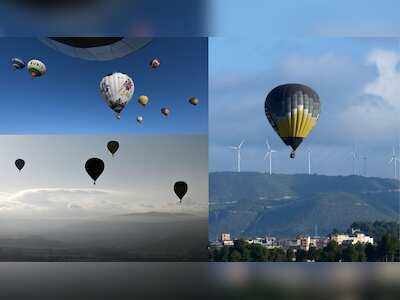 Spain's largest hot air balloon festival reinvigorates drab skies