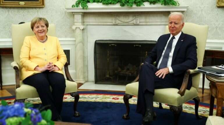 Acknowledging disagreements, Biden and Merkel signal warmer US-German ties