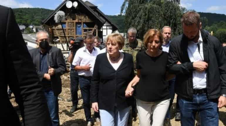 Germany's Chancellor Angela Merkel visits flood-affected area Germany's Chancellor Angela Merkel visits flood-affected area