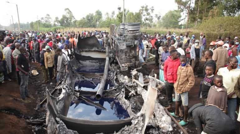 13 dead in 'fireball' as petrol tanker explodes in Kenya 13 dead in 'fireball' as petrol tanker explodes in Kenya