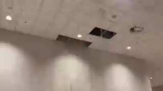 Real-life waterfall? Twitter laughs after Islamabad airport's false ceiling collapses again