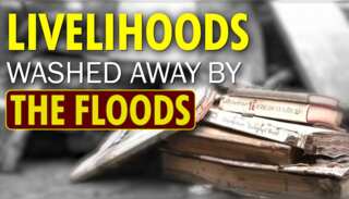 Antique books and vintage wine - livelihoods ruined by the floods