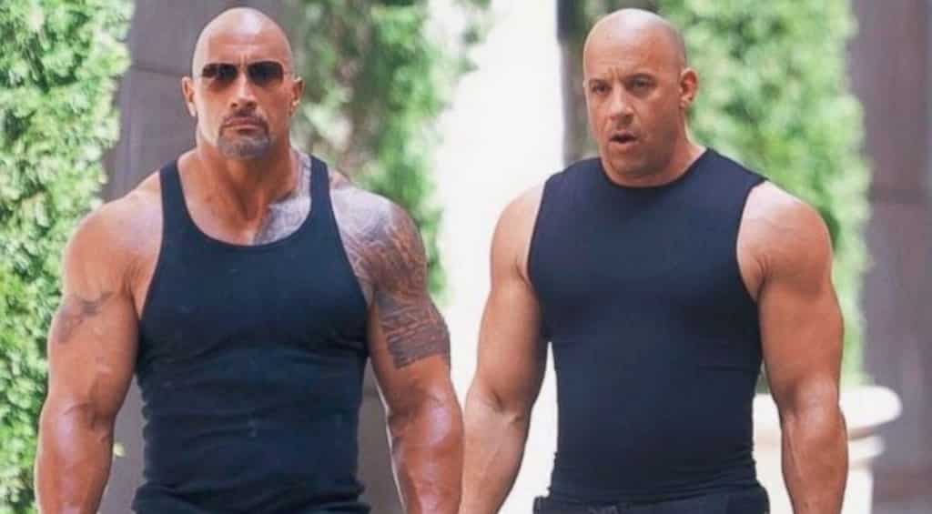 Dwayne Johnson: Vin Diesel jokes work well in movies; they don't come from me