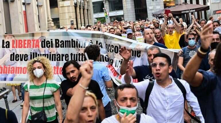 Italy awash with protests against Covid certificates Italy awash with protests against Covid certificates