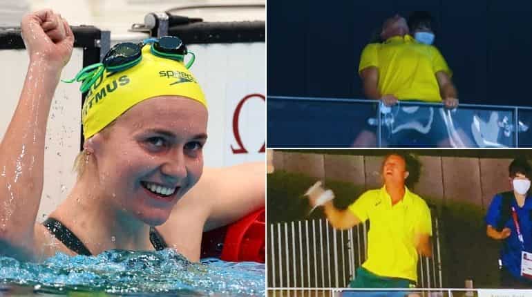 Tokyo Olympics: Coach's wild celebration goes viral after Australian swimmer wins gold - Watch
