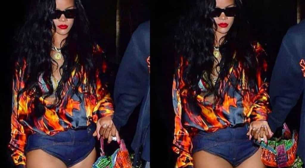 Rihanna’s dangerously short shorts is the new trend in tinsel town