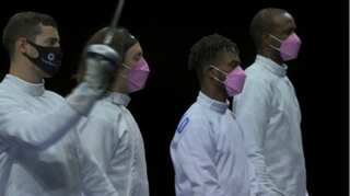 Tokyo Olympics: American fencers wear pink masks in protest at teammate accused of sexual assault