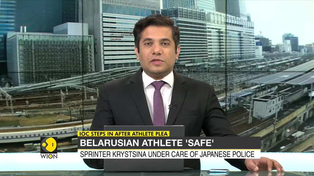 Belarusian sprinter Krystsina Tsimanouskaya voices fears for her safety