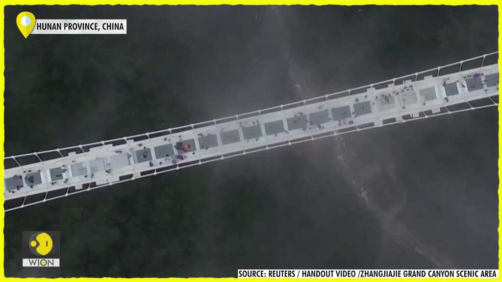 "It's like skydiving": Bungy jump from the world's highest glass-bottom bridge in China