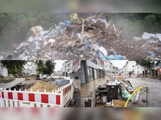 Debris mounts up after Germany's historic floods