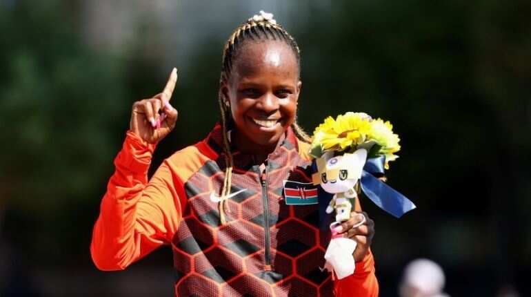Tokyo Olympics athletics: Kenya's Peres Jepchirchir wins women's marathon with late burst