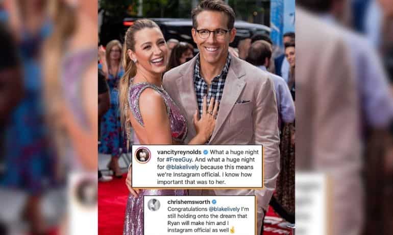 Ryan Reynolds & Blake Lively are ‘Instagram official’, Chris Hemsworth reacts