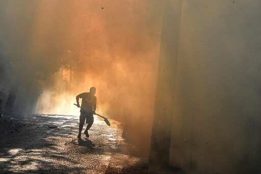 Peloponnese town burnt
