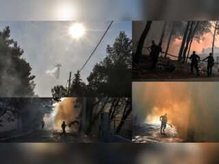 ‘Apocalyptic’ Greek inferno triggers mass evacuation as hundreds left homeless