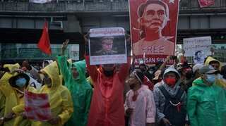 Myanmar protesters mark pivotal 1988 uprising anniversary