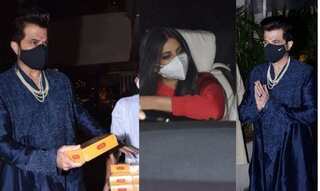 Anil Kapoor distributes sweets at daughter Rhea Kapoor's wedding