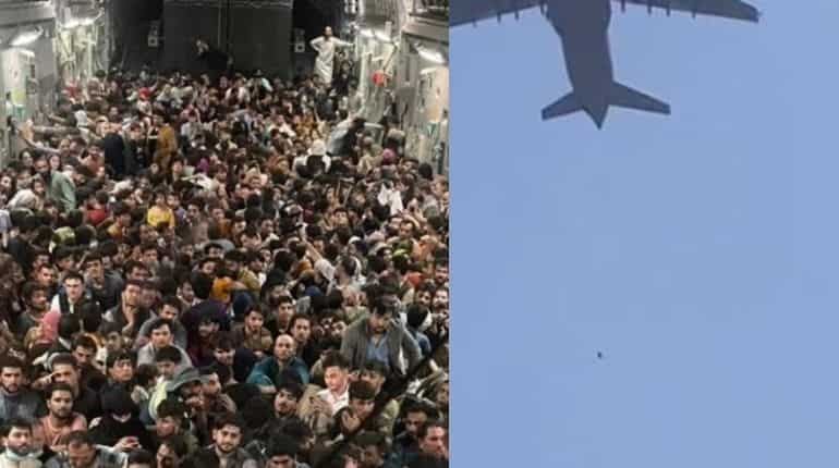 640 Afghans in US cargo plane; Afghans fall off flying plane in desperate attempt to flee Taliban - Watch