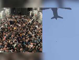 640 Afghans in US cargo plane; Afghans fall off flying plane in desperate attempt to flee Taliban - Watch