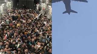 640 Afghans in US cargo plane; Afghans fall off flying plane in desperate attempt to flee Taliban - Watch