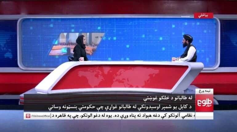 In a first, Taliban spokesman gets interviewed by female presenter on Afghan TV 