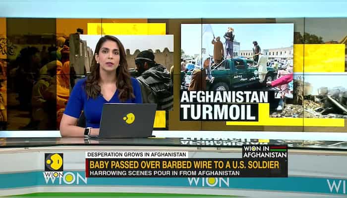 Desperate people hand over their children to departing US troops