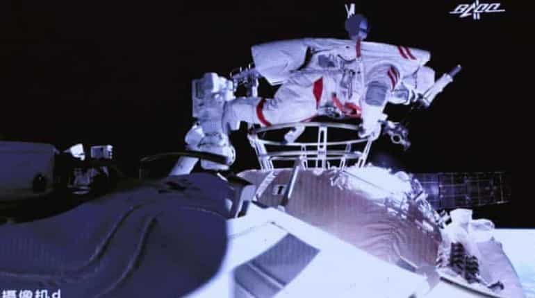 Chinese astronauts conduct second spacewalk outside planned Tiangong station Chinese astronauts conduct second spacewalk outside planned Tiangong station