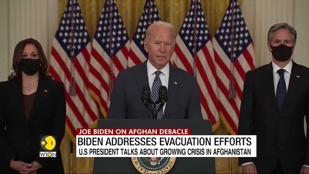 US President Joe Biden addresses crisis in Afghanistan and evacuation efforts
