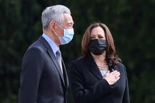 Singapore offers tanker aircraft to US for Afghan evacuation as VP Harris holds talks with PM Lee