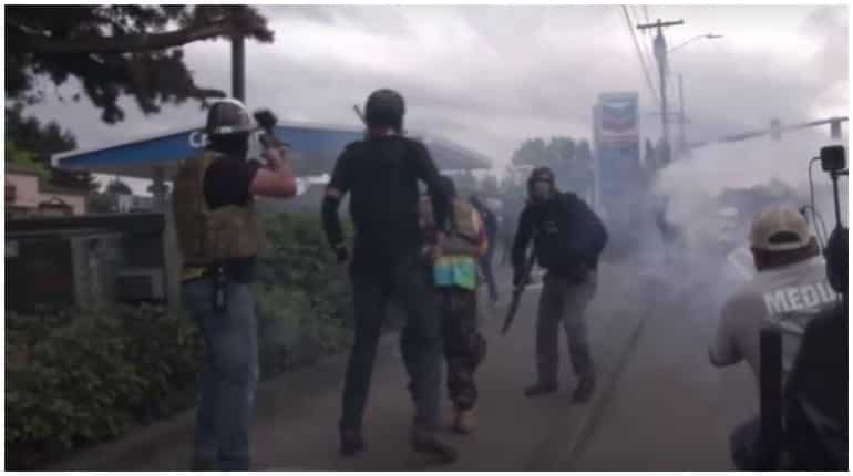 Far-right, far-left protests turn violent in Portland