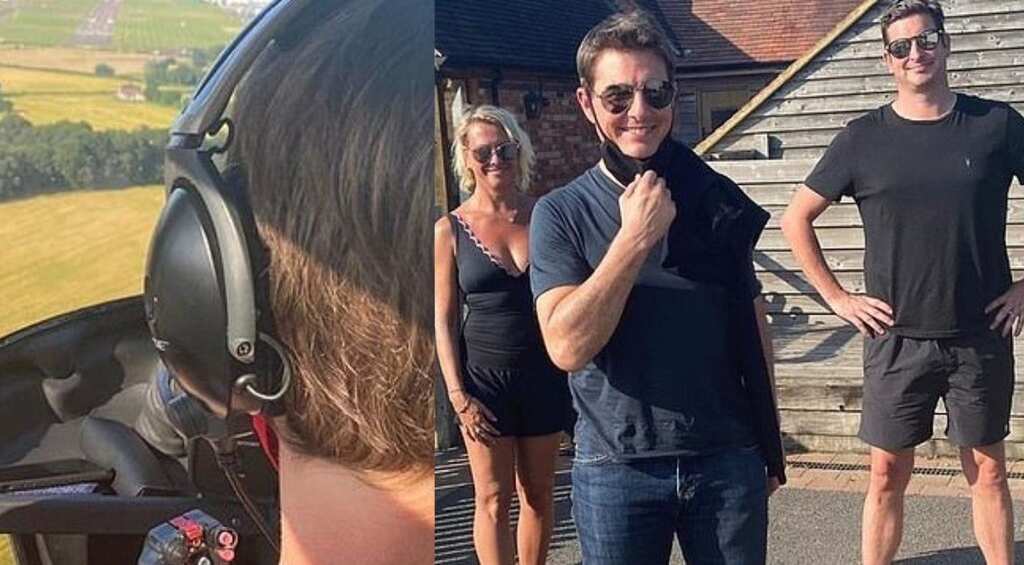 Tom Cruise lands helicopter at a family garden in UK while shooting 'Mission: Impossible'; takes them on a chopper ride
