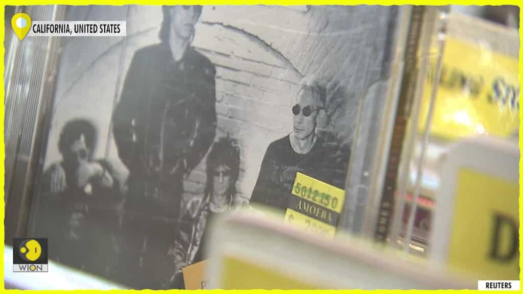 Fans pay tribute to Rolling Stones drummer Charlie Watts at LA record store