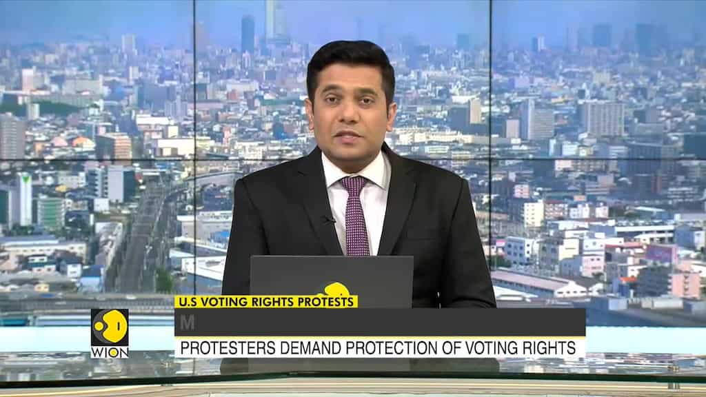 Huge protests in US for voting rights on 58th Anniversary of Civil Rights Movement