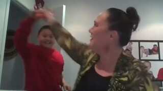 Watch: Son interrupts New Zealand minister’s interview, waves phallic carrot