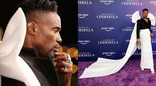 Billy Porter wears 7-foot cape dress to Cinderella premiere, wins hearts