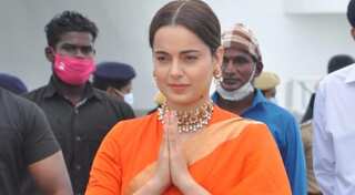 Kangana Ranaut pays homage at the J Jayalalithaa memorial in Marina beach