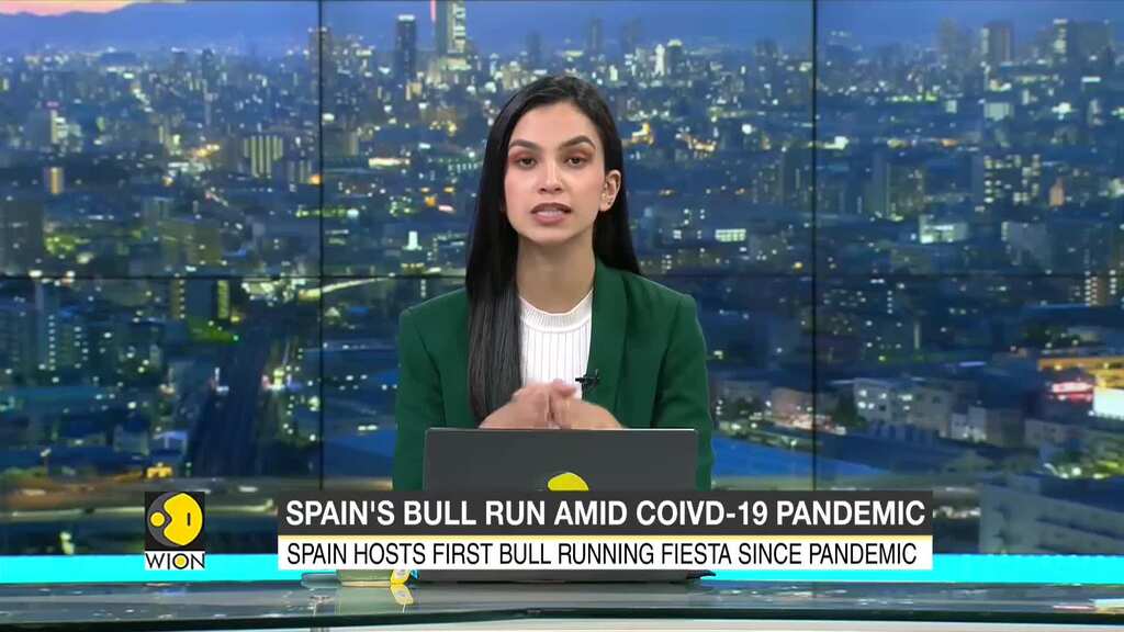 Spain resumes famous bull-running festival after the COVID pandemic