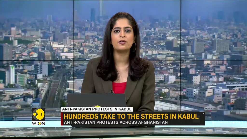 Hundreds of Afghans took to the streets of Kabul to protest against Pakistan