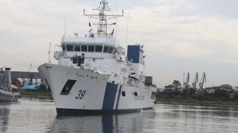 Indian Coast Guard’s latest vessel Vigraha reaches base port Vishakapatnam Indian Coast Guard’s latest vessel Vigraha reaches base port Vishakapatnam