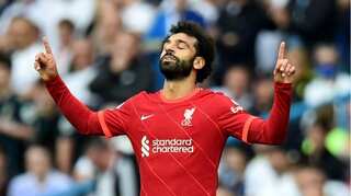 Mohamed Salah joins 100 club as Liverpool win at Leeds in match marred by Elliott injury