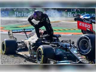 In pics- Lewis Hamilton survives massive scare in jaw-dropping car accident at Italian Grand Prix
