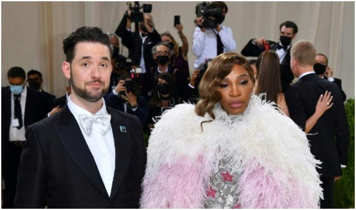 Serena Williams with husband at Met Gala 2021