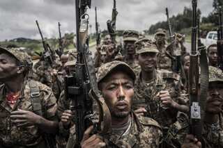 Ethiopian villagers flee amid stench of dead bodies