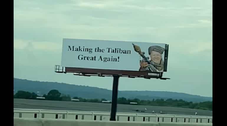 'Making Taliban great again': Billboards with Biden dressed as Taliban militant pop up in US 'Making Taliban great again': Billboards with Biden dressed as Taliban militant pop up in US