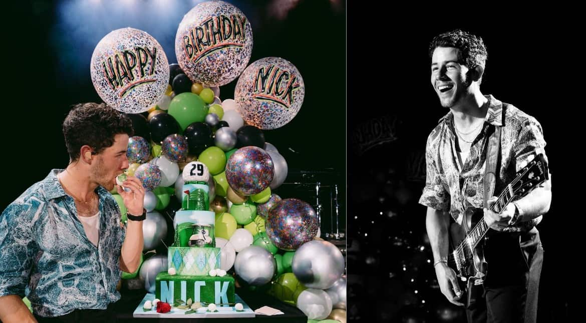 Priyanka Chopra Jonas sends Nick Jonas birthday surprise during a Jonas Brothers concert Priyanka Chopra Jonas sends Nick Jonas birthday surprise during a Jonas Brothers concert