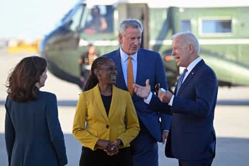 Biden greets New York City's mayor